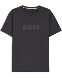 BOSS - Bodywear Short Sleeve T-Shirt With Logo Print Detail - Lyst
