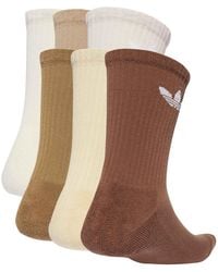 adidas Originals - Trefoil Cotton Crew Socks 6 Pack - Lyst