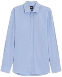 BOSS - Cotton Long Sleeve Slim Fit Shirt - Lyst
