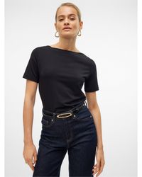 Vero Moda - Modal Short-Sleeve Regular Fit T-Shirt - Lyst