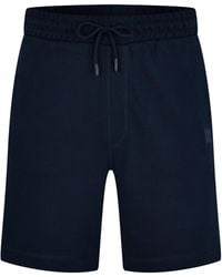 BOSS - Mid-Length Elasticated Drawstring Fleece Shorts - Lyst
