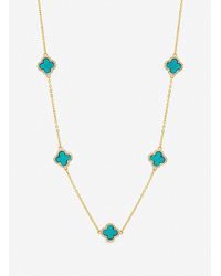 Jon Richard - Plated And Station Clover Necklace - Lyst