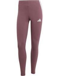 adidas - Essentials 3 Stripe Leggings - Lyst
