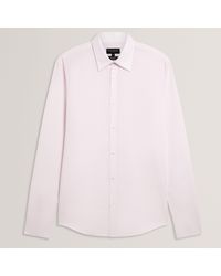 Ted Baker - Ls Regular Fit Linen Shirt - Lyst
