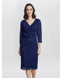 Gina Bacconi - Melody Lace Party Wrap Dress - Lyst
