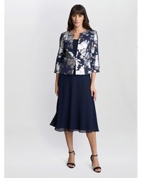 Gina Bacconi - Sandra Floral Jacquard Jacket Dress - Lyst