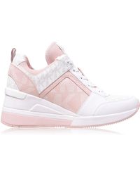 georgie woven leather trainer white
