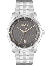 BOSS - Principle Stainless Steel Bracelet Watch - Lyst