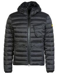 Barbour - Ouston Black Hooded Quilt Jacket - Lyst