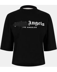 Palm Angels - Palm Spray Crop Tee - Lyst