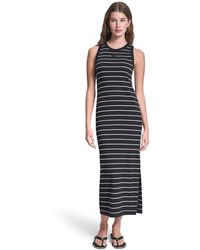 DKNY - Jeans Striped Rib Tank Maxi Dress - Lyst