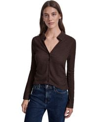 DKNY - Ripple Lace Side Ruched Shirt - Lyst