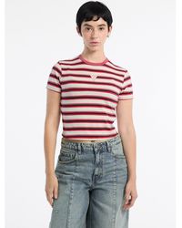 Guess - Striped Baby Tee - Lyst