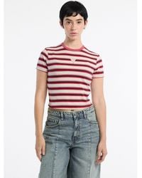 Guess - Striped Baby Tee - Lyst