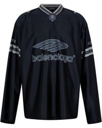 Balenciaga - Bal V Neck Long Sleeve T-Shirt - Lyst