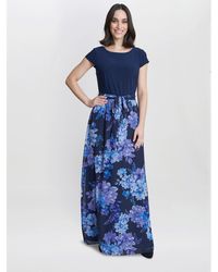 Gina Bacconi - Carmen Printed Maxi With Tie Belt - Lyst
