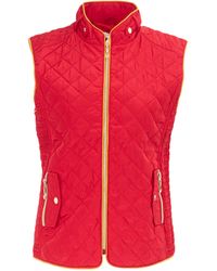 Miso - Stand Collar Full Zip Hip Length Gilet - Lyst