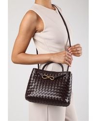Where's That From - Wheres Woven Leather Tote Bag With Detail - Lyst