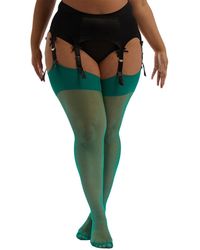 Playful Promises - Emerald Seamed Stocking - Lyst