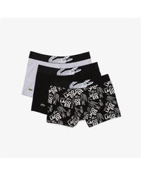 Lacoste - 3 Pack All Over Print Trunks - Lyst