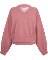 Levi's - V-Neck Fleece Crew Sweatshirt - Lyst