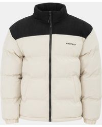 Firetrap - Full Zip Funnel Neck Long Sleeve Puffer Jacket - Lyst