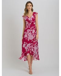 Gina Bacconi - Marilyn Floral Print Yoryu Dress - Lyst