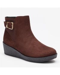 Be You - Ultimate Comfort Wedge Ankle Boots - Lyst