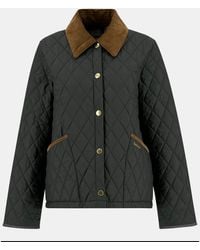 Barbour - Liddesdale Cropped Diamond Quilted Jacket - Lyst