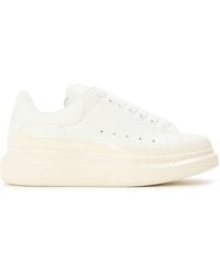 McQueen - Logo Print Leather Oversized Trainers - Lyst