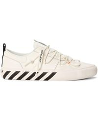 L/AB Off White - Tape Ow Vulcan Leather Low-Top Trainers - Lyst