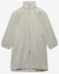 adidas - Solid Patterned Zipped Pocket Woven Cuff Parka Coat - Lyst