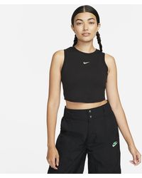 Nike - Sportswear Chill Knit Tight Cropped Mini-Rib Tank Top - Lyst
