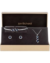 Jon Richard - Sapphire And Crystal Twist Drop Trio Set - Lyst
