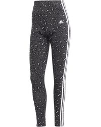 adidas - Essentials 3 Stripe Leggings - Lyst