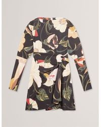 Ted Baker - Wrap Mini Dress - Lyst