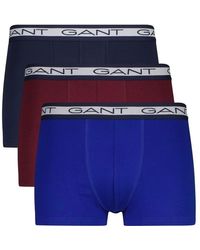 GANT - 3-pack Cotton Blend Core Trunks - Lyst