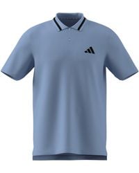 adidas - Essentials Cotton 3-Stripes Polo Shirt - Lyst