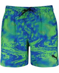 PUMA - Printed Woven Swim Shorts - Lyst