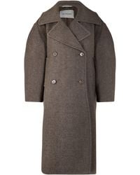 Balenciaga - Bal Long Cocoon Coat Ld64 - Lyst