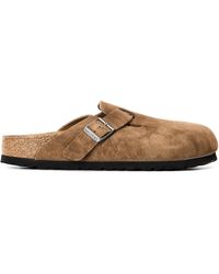 Birkenstock - Boston Suede Flat Sandals - Lyst