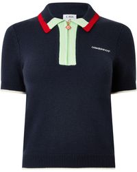 CASABLANCA - Merino Slim-Fit Short-Sleeve Polo - Lyst
