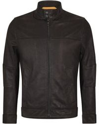 BOSS - Josep11 Leather Jacket - Lyst