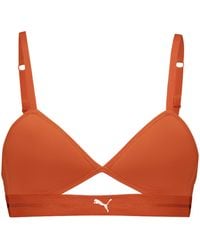 PUMA - Peek A Boo Triangle Bralette - Lyst