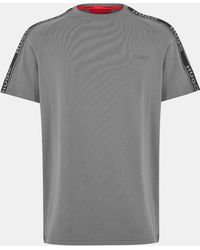 HUGO - T-Shirt With Logo Signature Tape Detail - Lyst