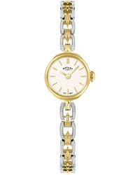 Rotary - Ladies 1985 Two Tone Plated Bracelet Watch - Lyst
