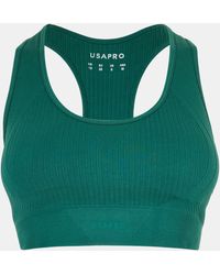 Usa Pro - Up Seamless Crop Sports Bra - Lyst