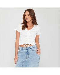 Be You - Ruched Rib Top - Lyst
