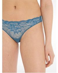 Calvin Klein - Calvin Klein Seductive Comfort Lotus Floral Thong - Lyst