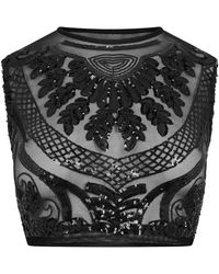 Norma Kamali - Nk Sqn Crop Top Ld54 - Lyst